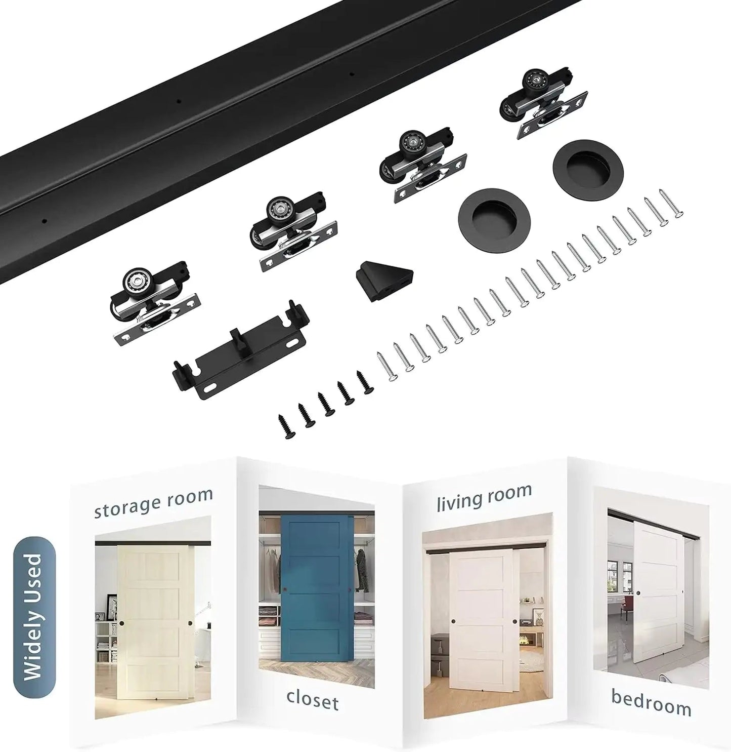 Sturdy Aluminum Bypass Closet Door Tracks WEM Support (www.WEM.support)