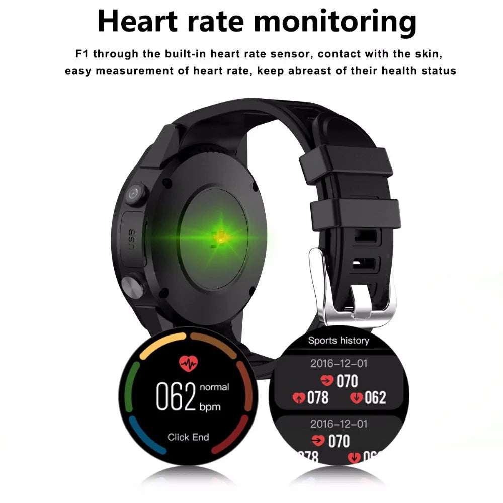 Sport-Pedometer GPS Smartwatch mit Kameraunterstützung WEM Support (www.WEM.support)