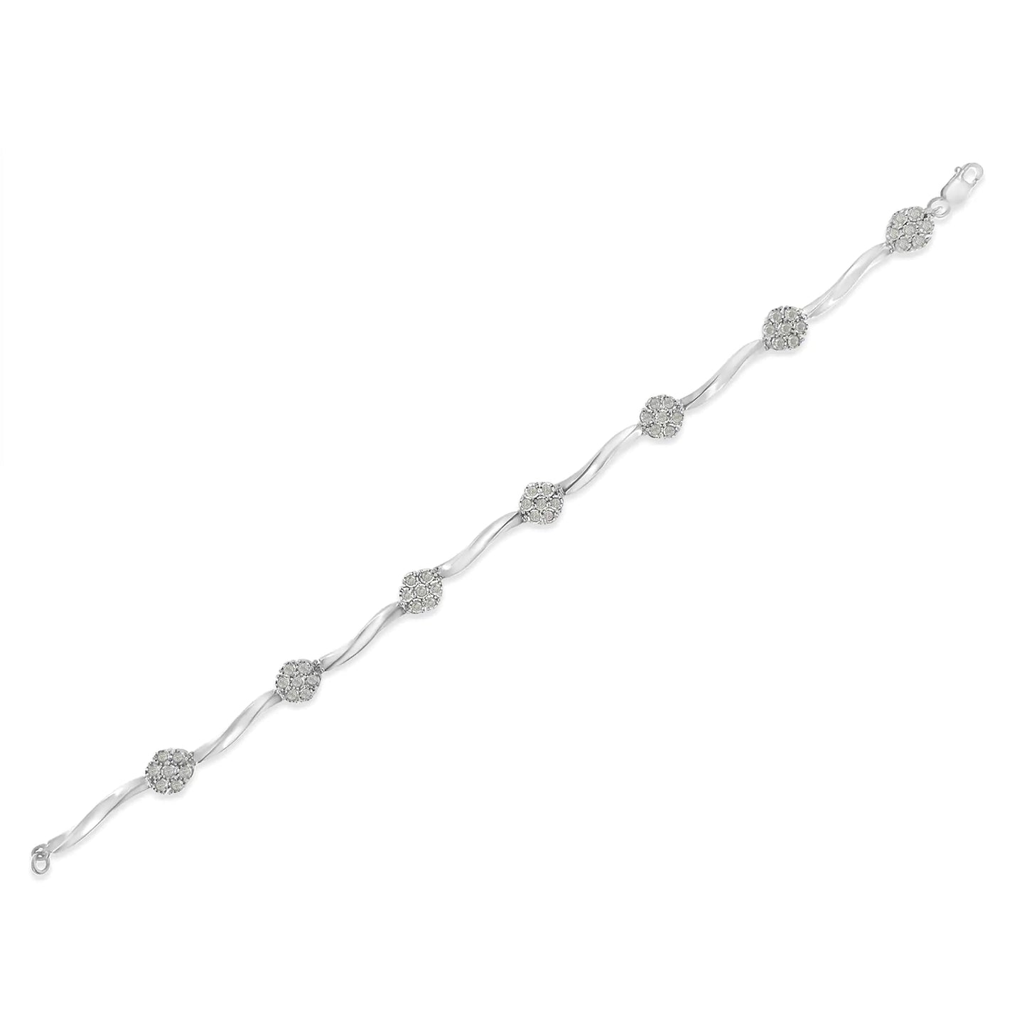 Sterling Silver Diamond Link Bracelet (1 cttw, H-I Color, I1-I2 Clarity) WEM Support (www.WEM.support)