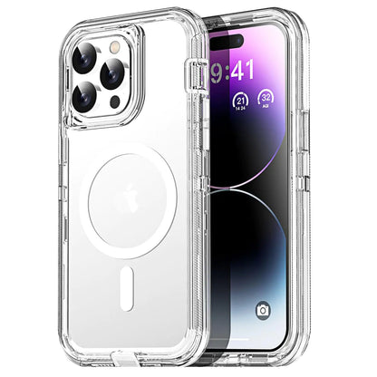 AICase Crystal Clear iPhone 14 Magnetic Case Compatible with MagSafe[Not Yellowing] Transparent Slim Shockproof Protective Phone Case 6.1 inch 2022
