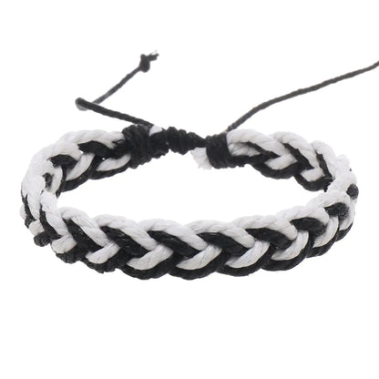 Handwoven Cotton String Bracelet in Artistic Style