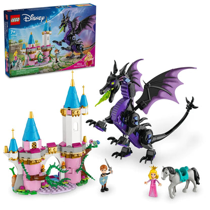 LEGO Disney Princess Maleficent’s Dragon Form Building Set for Kids and Sleeping Beauty Fans Disney Princess Figure Castle Toy Fun Gift Idea for Girls and Boys Ages 7 Plus Who Love Aurora 43240