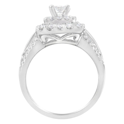 14KT White Gold Diamond Cluster Ring (1 cttw, H-I Color, I1-I2 Clarity) WEM Support (www.WEM.support)