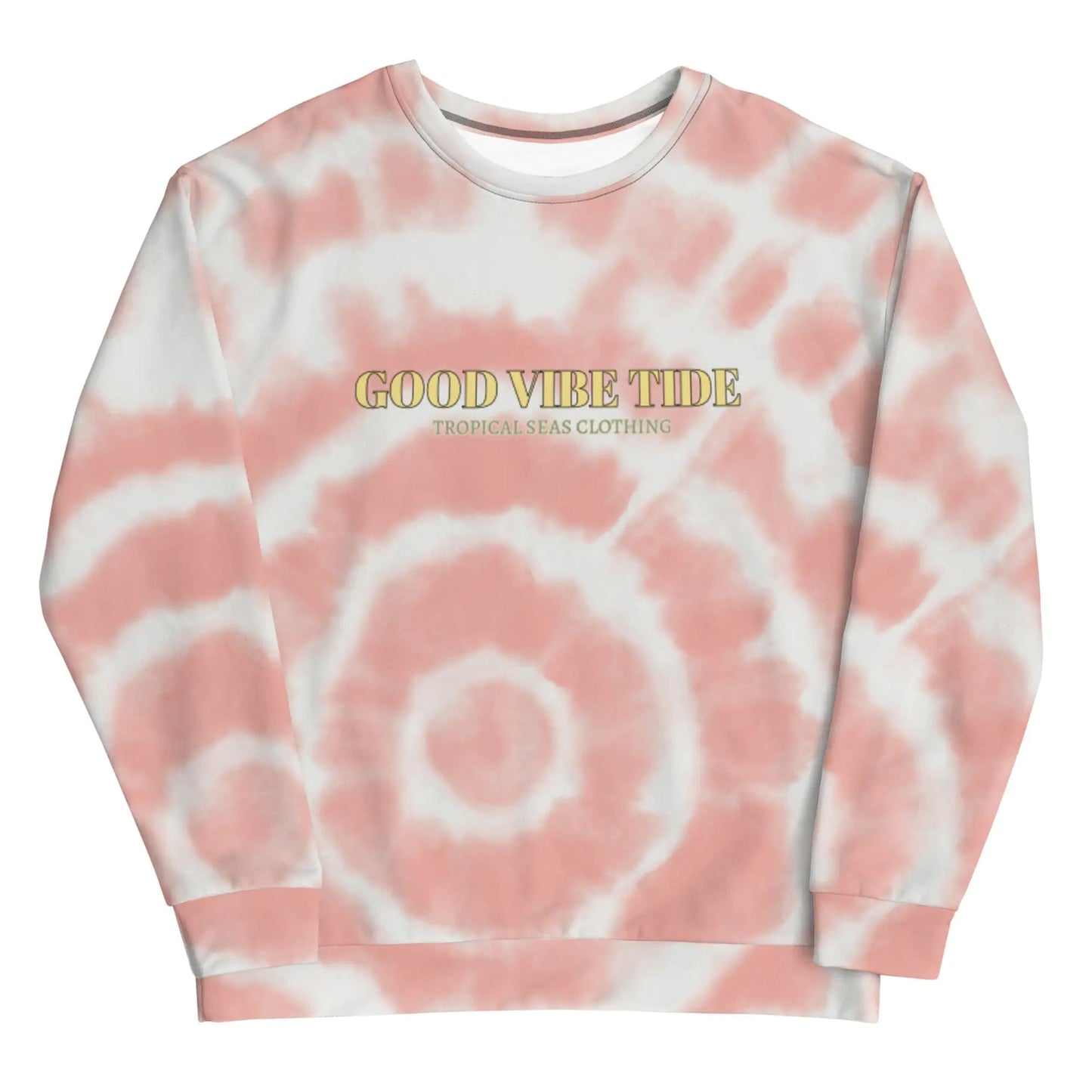 Peach Tie-Dye Vibe Tropical Sweatshirt WEM Support (www.WEM.support)