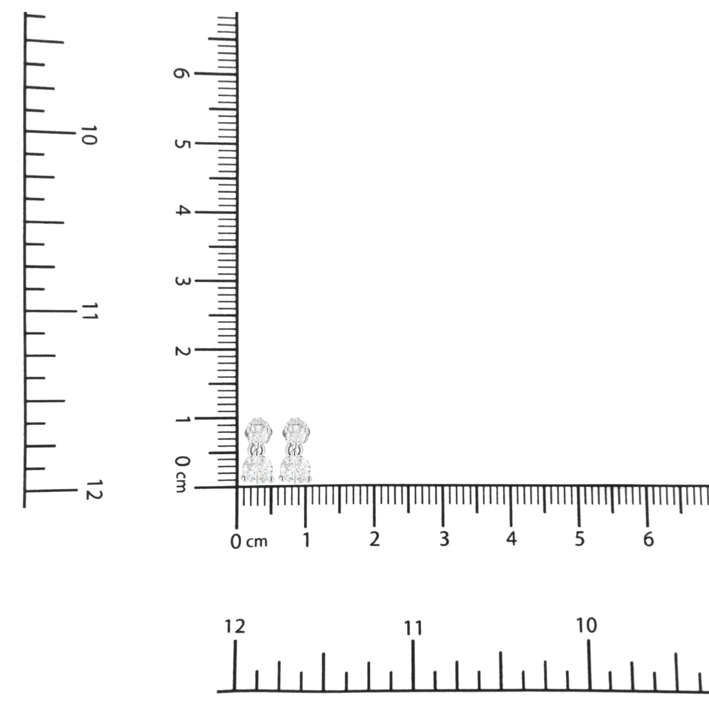 14K White Gold 1 cttw Double Diamond Stud Earrings (I-J Clarity, I2-I3 Color) WEM Support (www.WEM.support)