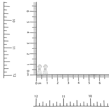 14K White Gold 1 cttw Double Diamond Stud Earrings (I-J Clarity, I2-I3 Color) WEM Support (www.WEM.support)