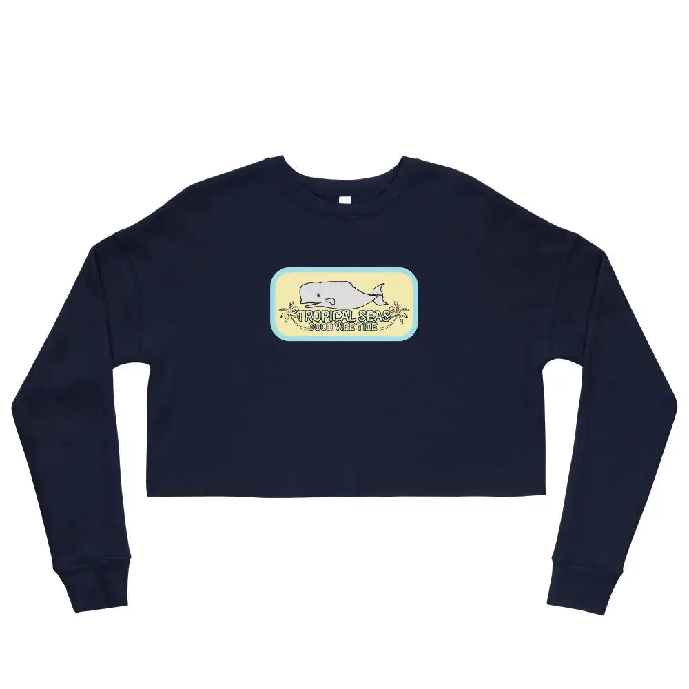 Women's Crop-Top Whale Tail Sweatshirt WEM Support (www.WEM.support)