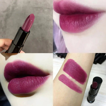 Dark Purple Chocolate Brown Matte Lipstick - Catch Cards