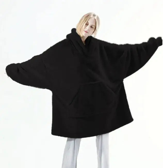 Comfortable Loose Double-Sided Fleece Thicker Wearable Blanket WEM Support (www.WEM.support)