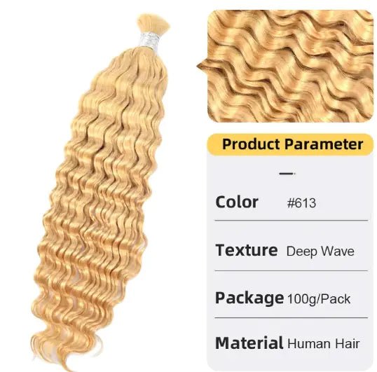 Deep Wave Women's Hair Extension Hair Bulk - Catch Cards