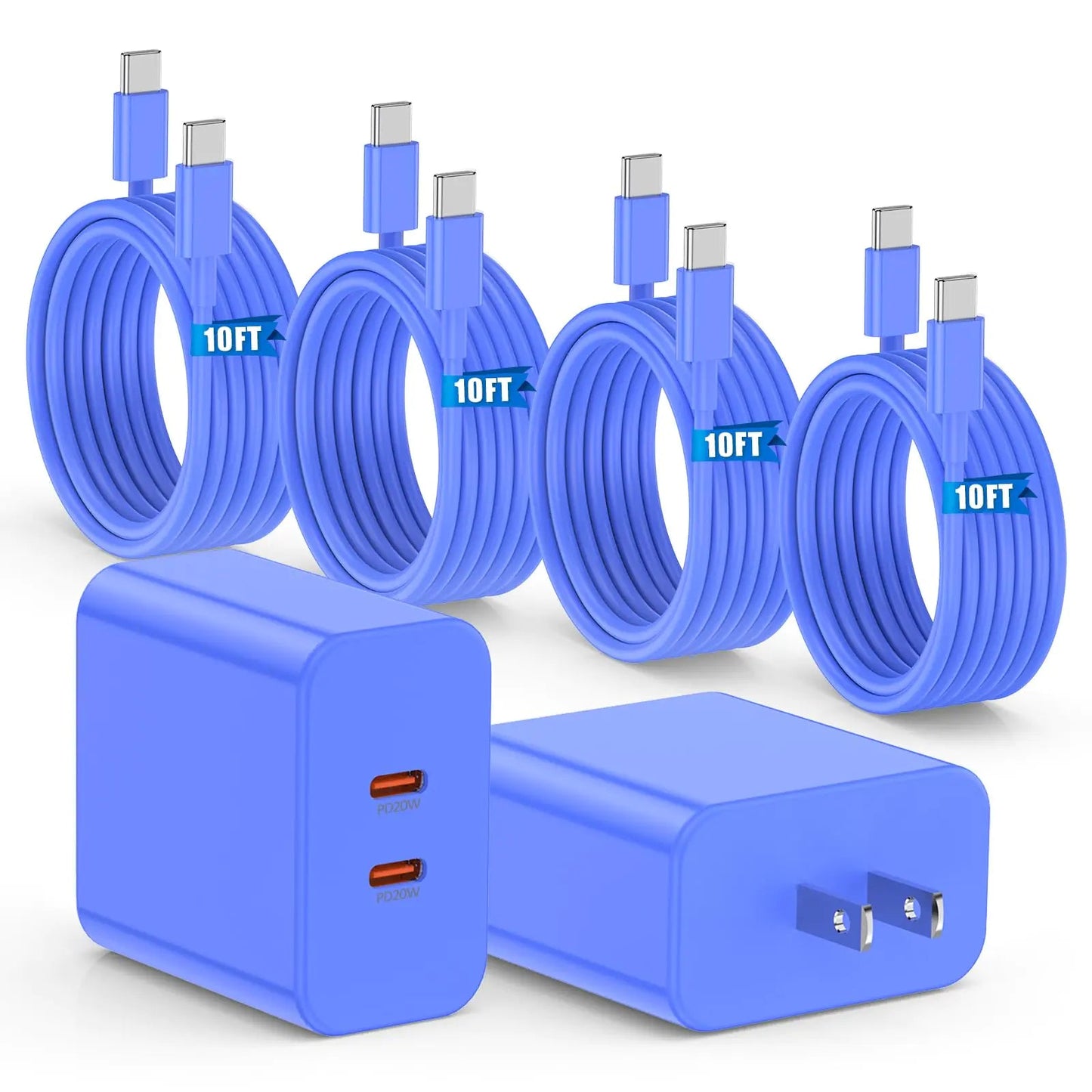 40W Fast Charger for iPhone 16 15 Pro Max Charger Fast Charging,2Pack Dual Port USB C Charging Block with 4Pack 6FT USB C to USB-C Charger Cord for iPhone 16 15 Plus/16 15 Pro Max/iPad Pro/Samsung S24 HejK.com