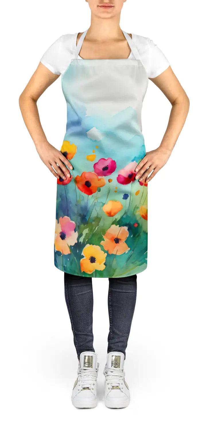 Anemones in Watercolor Apron WEM Support (www.WEM.support)