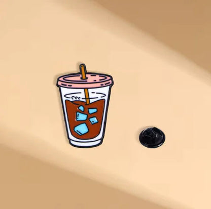 Cat & Coffee Enamel Pin Set WEM Support (www.WEM.support)