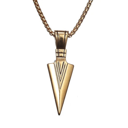 Arrow Head Pendant Long Chain Necklaces WEM Support (www.WEM.support)