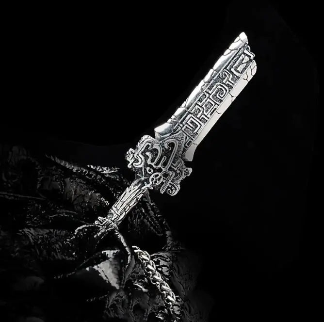 Male Vintage Fashion Thai Silver Pendant Necklace HejK.com