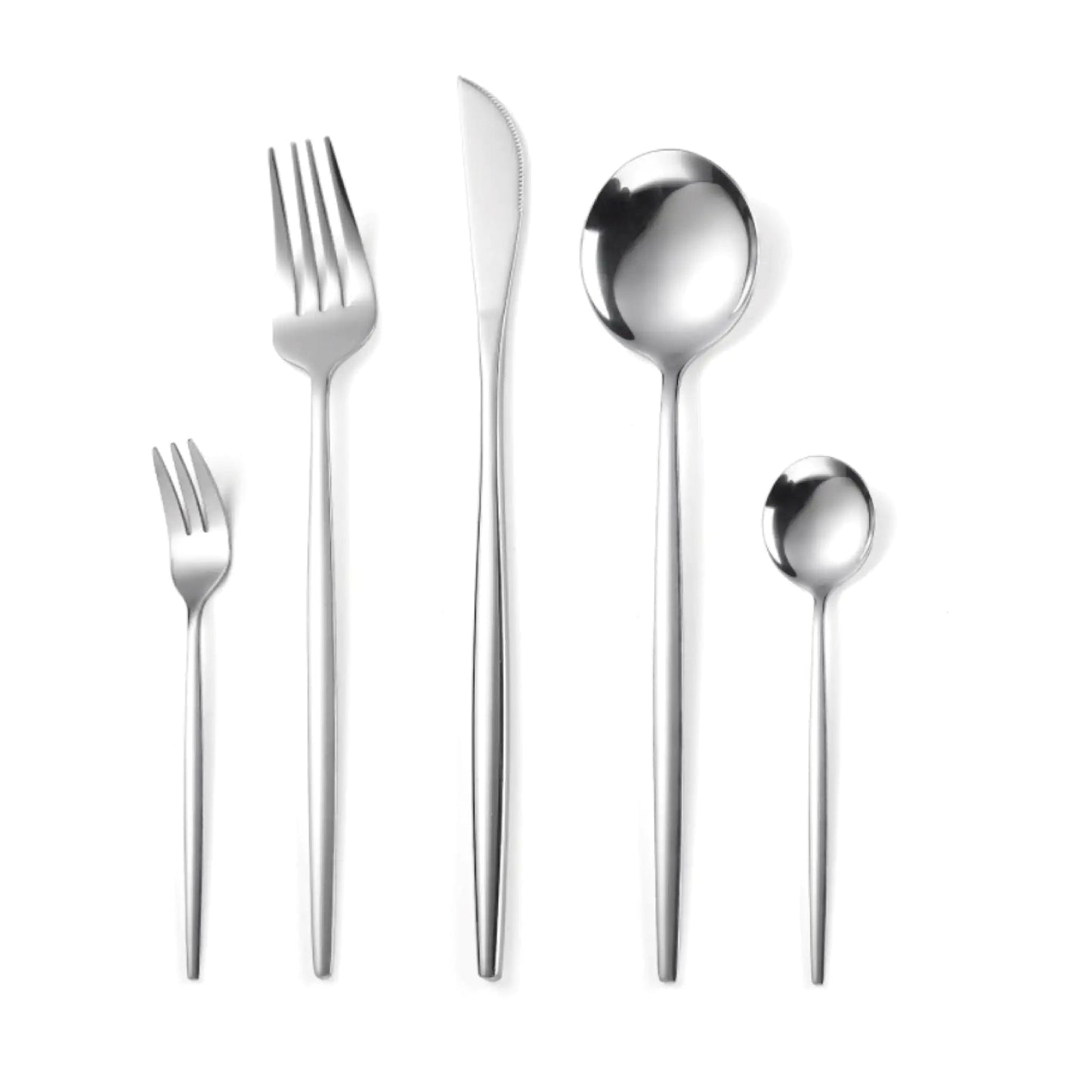 Slim Flatware -Place Set of 5 WEM Support (www.WEM.support)