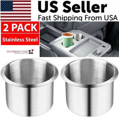 Universal Stainless Steel Cup Drink Holders for Car Boat Truck Marine Camper RV WEM Support (www.WEM.support)