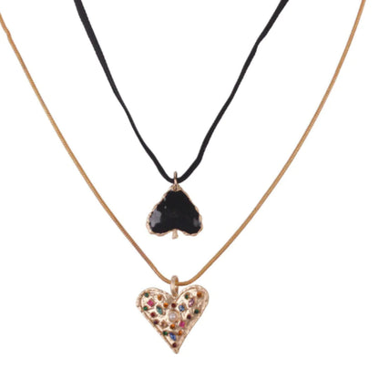 Spade & Heart Necklace Set WEM Support (www.WEM.support)