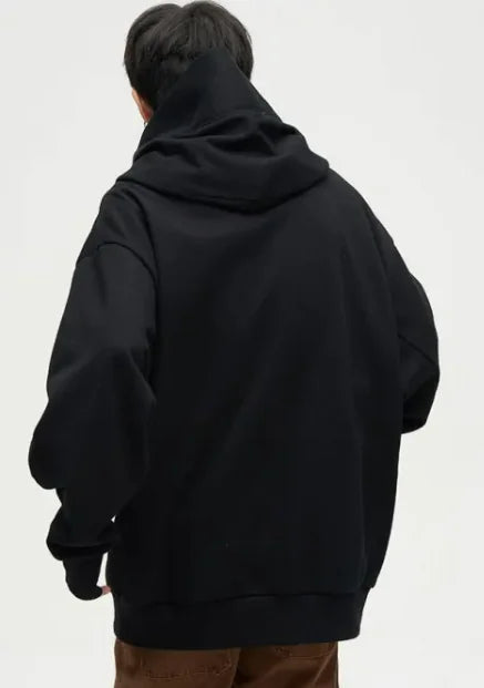 High Street Heavy Fleece-lined Thickened Hooded Sweatshirt WEM Support (www.WEM.support)