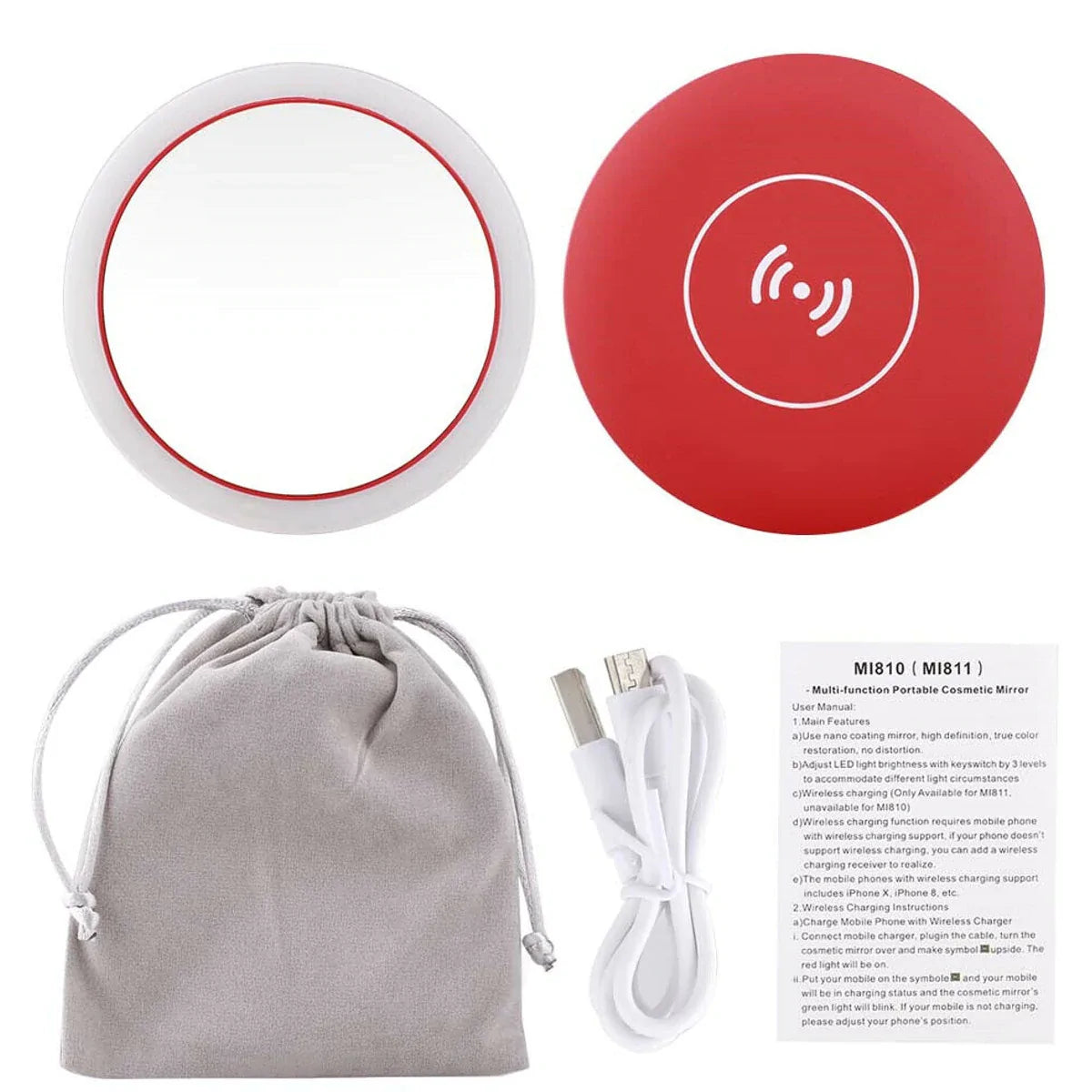 Mini Compact Circular Makeup Mirror WEM Support (www.WEM.support)