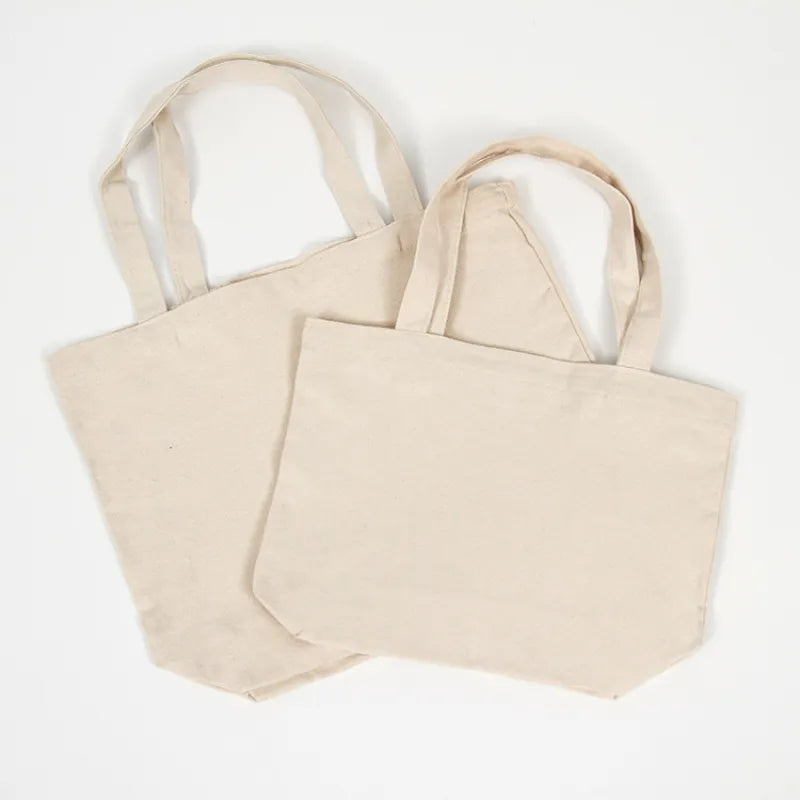 Cotton Blank Tote Canvas Bag Folding Shopping Bag HejK.com