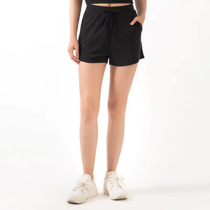 Lace Wide Loose Yoga Shorts for Women's Fitness