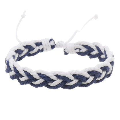Handwoven Cotton String Bracelet in Artistic Style
