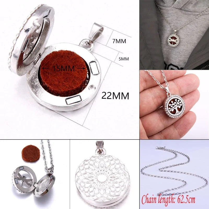 10 Styles Aroma Oil Diffuser Perfume Necklace WEM Support (www.WEM.support)