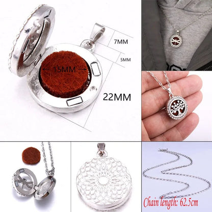 10 Styles Aroma Oil Diffuser Perfume Necklace WEM Support (www.WEM.support)