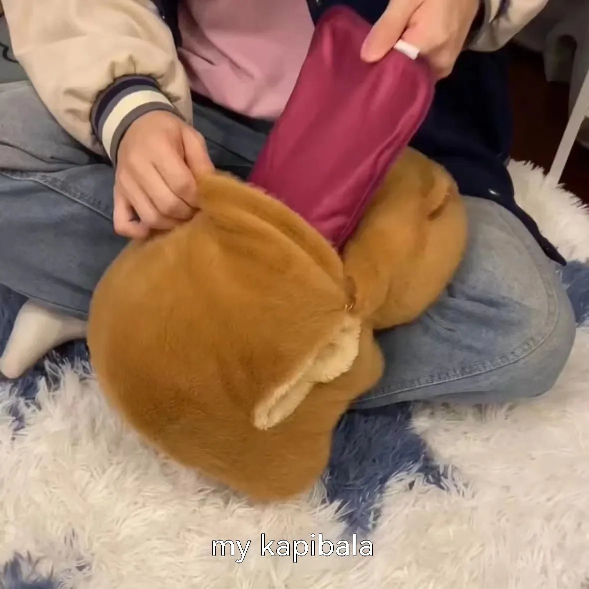 Capiba Doll Hand Warmer Pillow Plush Toy WEM Support (www.WEM.support)