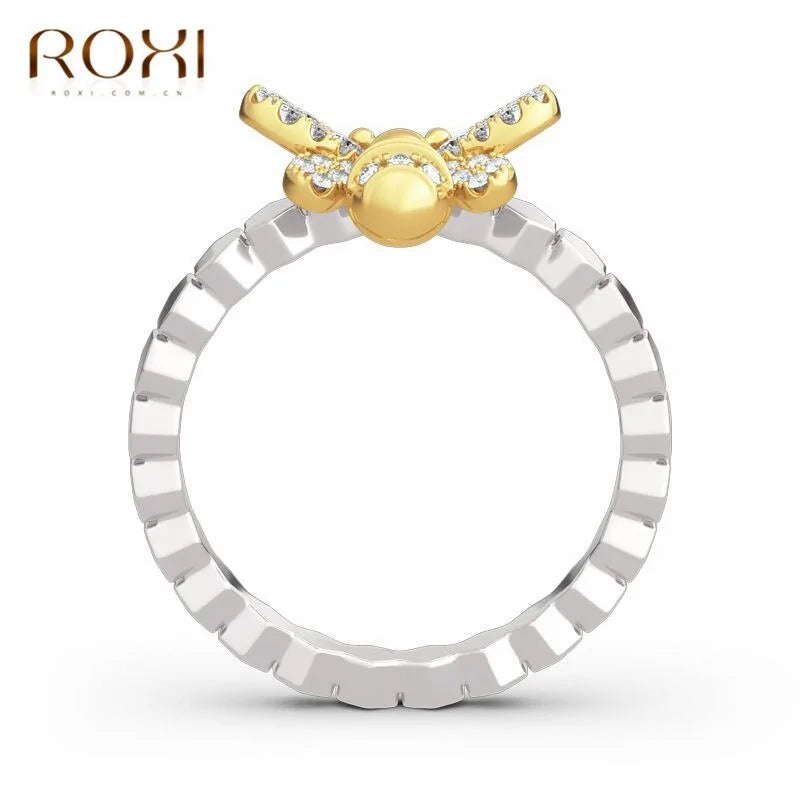 Honeycomb Ring - Accented Bee WEM Support (www.WEM.support)