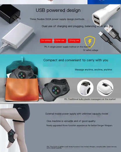 Massageador de Tornozelo com Vibração Aquecida