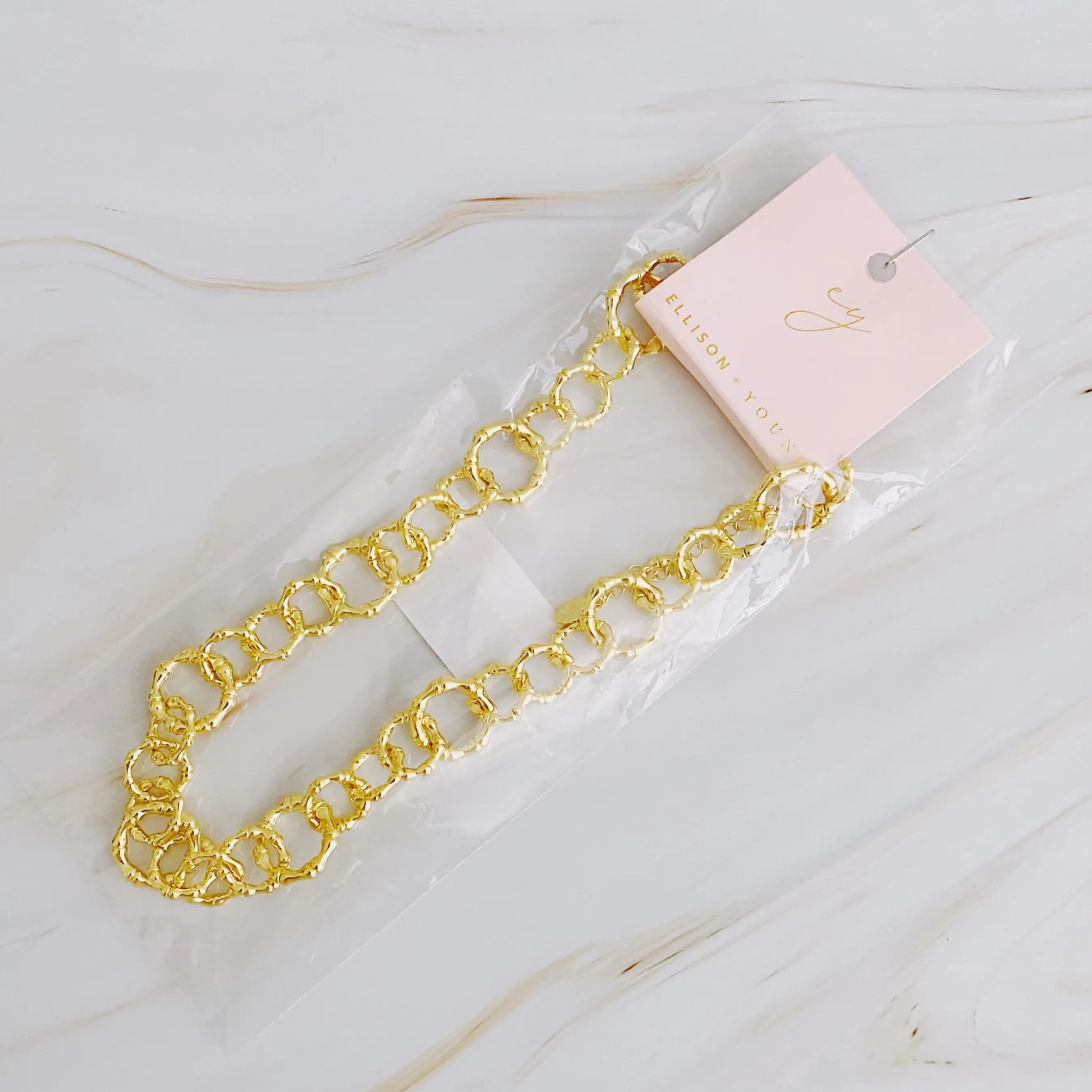 Artfully Linked Chain Necklace WEM Support (www.WEM.support)