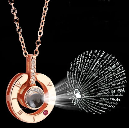 100 Languages I Love You Projection Pendant Necklace WEM Support (www.WEM.support)