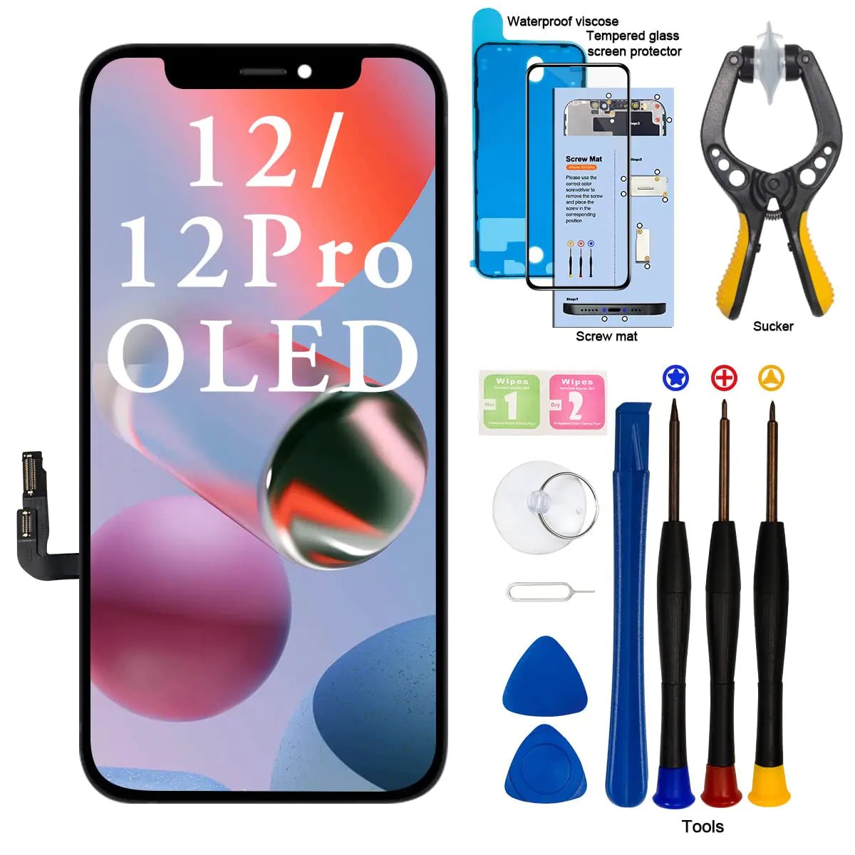 EFAITHFIX for iPhone 11 Screen Replacement COF 6.1 Inch LCD Screen Frame Assembly 3D Touch Display Screen Digitizer for A2111, A2223, A2221 with Repair Tools kit Tempered Glass Waterproof Adhesive - Catch Cards