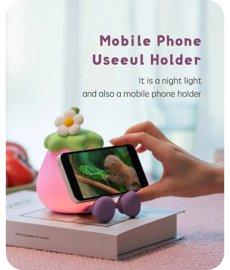 Eggplant Glow Nightlight - Gentle & Soft Lighting - Catch Cards