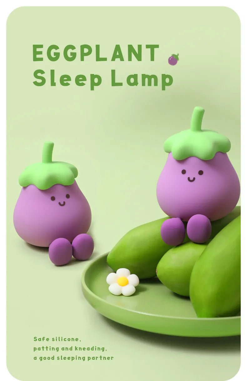 Eggplant Glow Nightlight - Gentle & Soft Lighting - Catch Cards