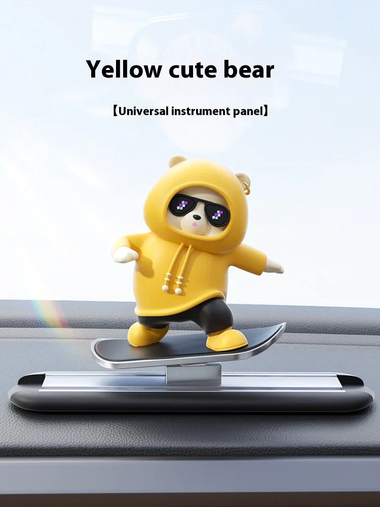 Cartoon Bear Car Skateboard WEM Support (www.WEM.support)