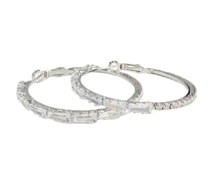 Simple Gold Ladies Zircon Earrings European And American Big Earrings WEM Support (www.WEM.support)