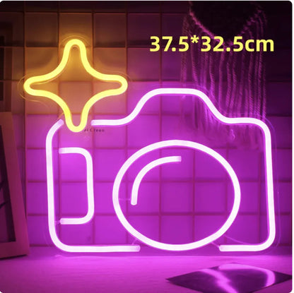 LED Neon Light Spaceman & Planet Wall Decor WEM Support (www.WEM.support)