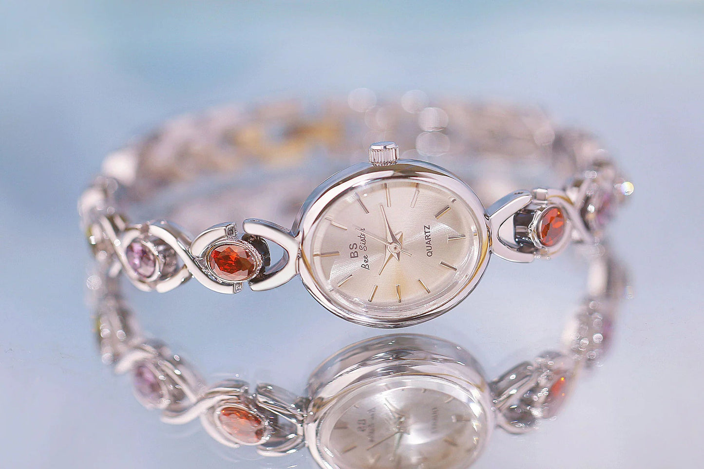 Oval Gemstone Luxury Watch HejK.com