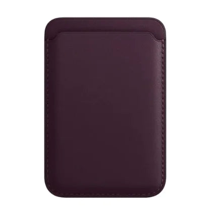 MagSafe Leather Card Case - Compatible with Apple, Magnetic Back Protective Case WEM Support (www.WEM.support)