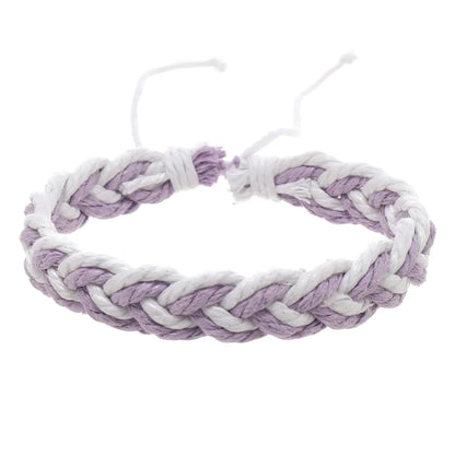 Handwoven Cotton String Bracelet in Artistic Style