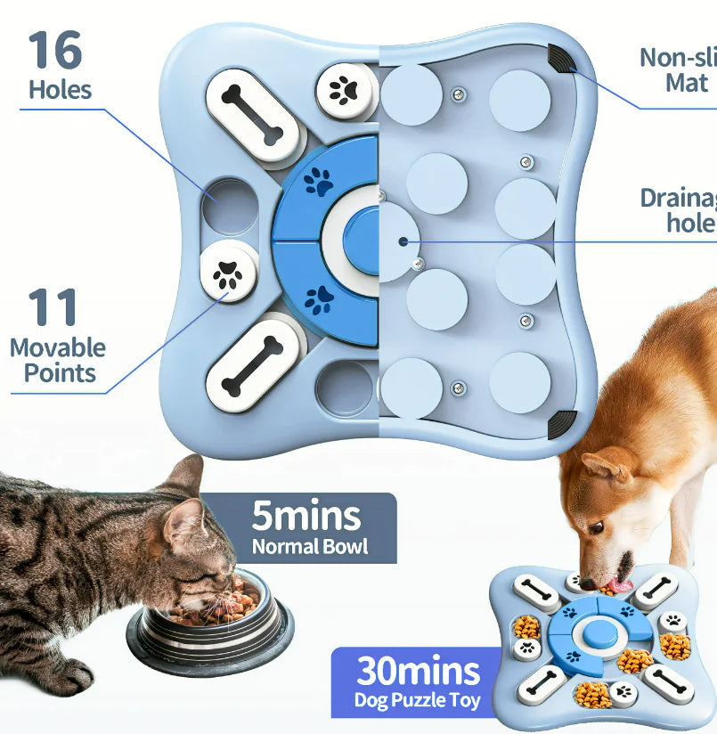 Interactive Slow Feeder Puzzle Toy for Dogs WEM Support (www.WEM.support)