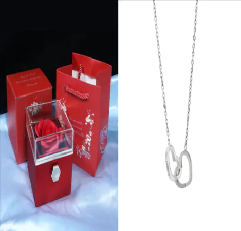 Personalized Double Heart Name Necklace – Customizable Two-Name Necklace for Women WEM Support (www.WEM.support)