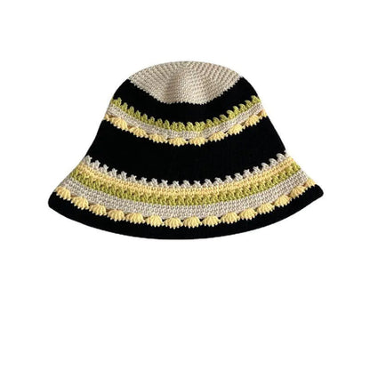 Japanese Retro Hollow Flower Handmade Knitted Bucket Hat HejK.com Marketplace LLC