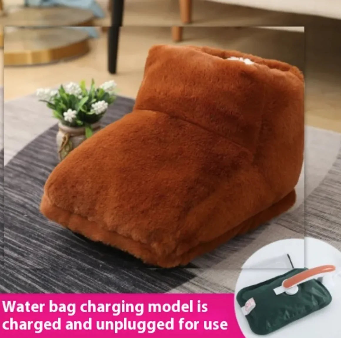 Electric Rabbit Fur Foot Warmer WEM Support (www.WEM.support)