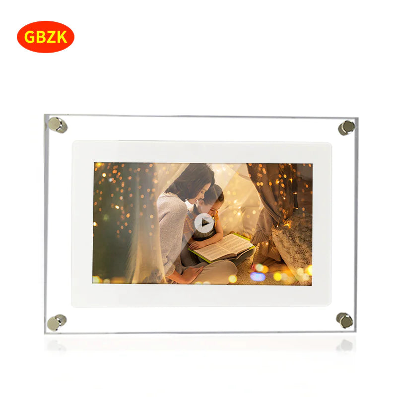 Acrylic Transparent Crystal Digital Photo Frame Video Player WEM Support (www.WEM.support)