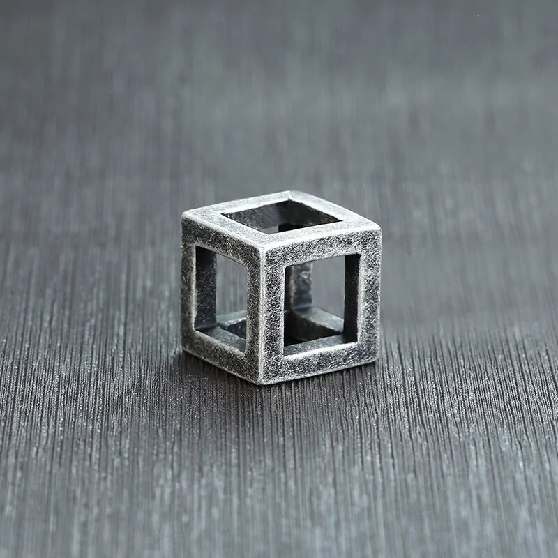 Retro Hollow Cube Pendant Necklace WEM Support (www.WEM.support)