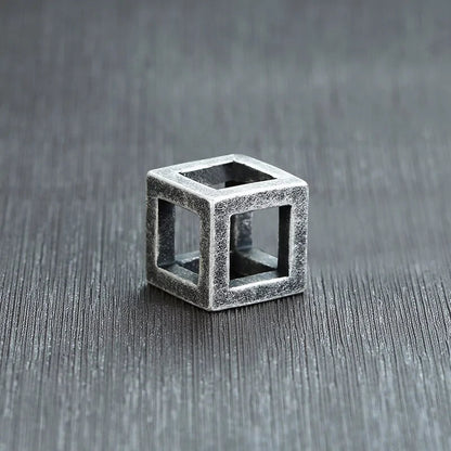 Retro Hollow Cube Pendant Necklace WEM Support (www.WEM.support)